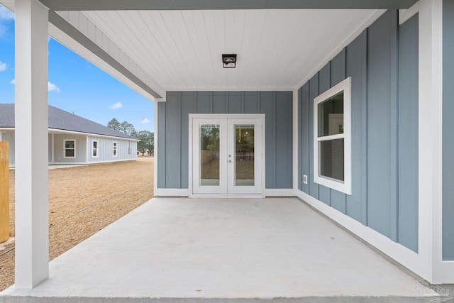 view of patio with french doors