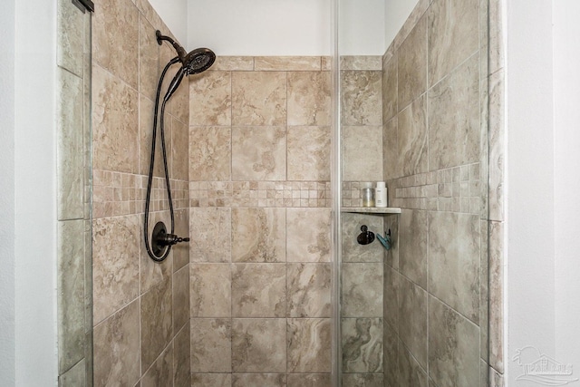 details with tiled shower