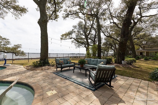 2 Bayou Blvd, Pensacola, FL 32503 - view of patio / terrace with a fenced backyard, outdoor lounge area, and a pool