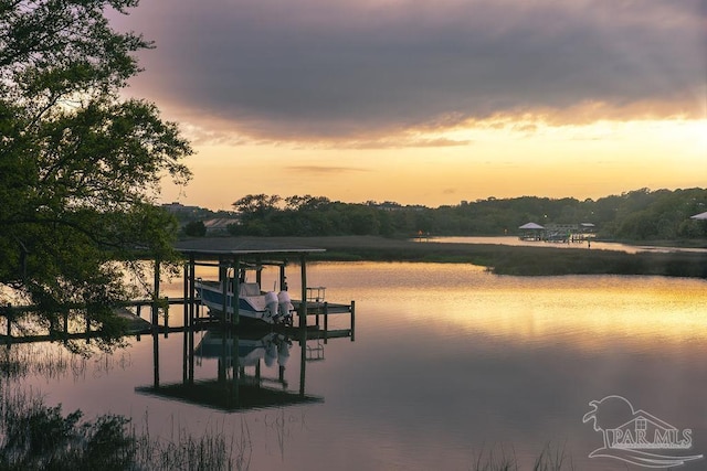 2 Bayou Blvd, Pensacola, FL 32503 - view of dock with boat lift and a water view