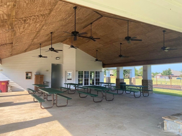 view of community featuring a patio area