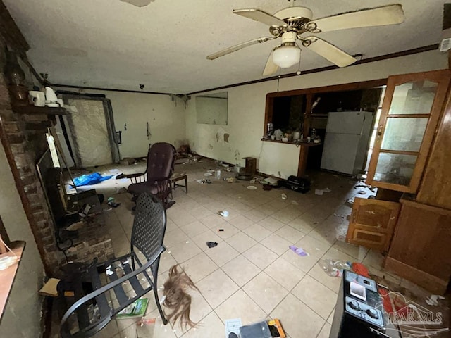 3010 N 6th Ave, Pensacola, FL 32503 - unfurnished living room featuring ceiling fan and tile patterned flooring
