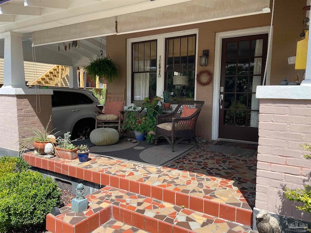 view of patio with a carport