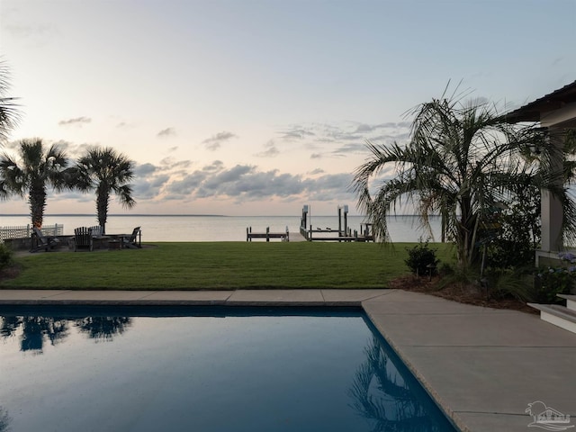 2950 Coral Strip Pkwy, Gulf Breeze, FL 32563 - outdoor pool with a water view and a yard