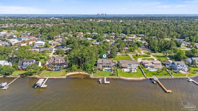 2950 Coral Strip Pkwy, Gulf Breeze, FL 32563 - view of property location featuring a nearby body of water, nearby suburban area, and a tree filled landscape