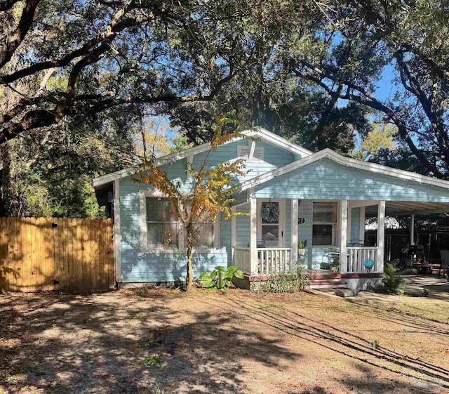 bungalow-style house with a porch