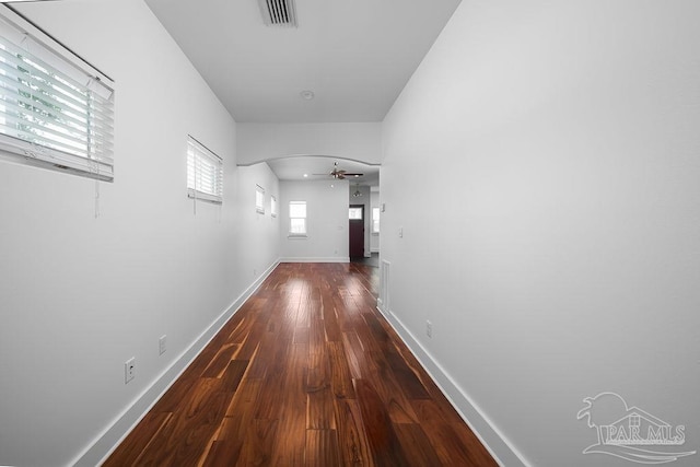 hall featuring hardwood / wood-style flooring