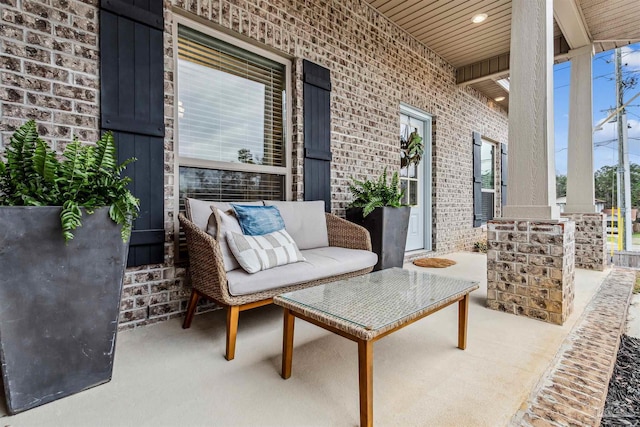 view of patio with covered porch