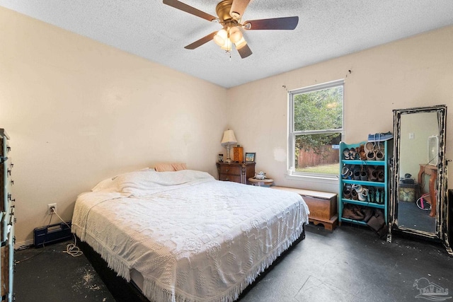 6555 Bellview Pines Pl, Pensacola, FL 32526 - bedroom featuring a textured ceiling and ceiling fan