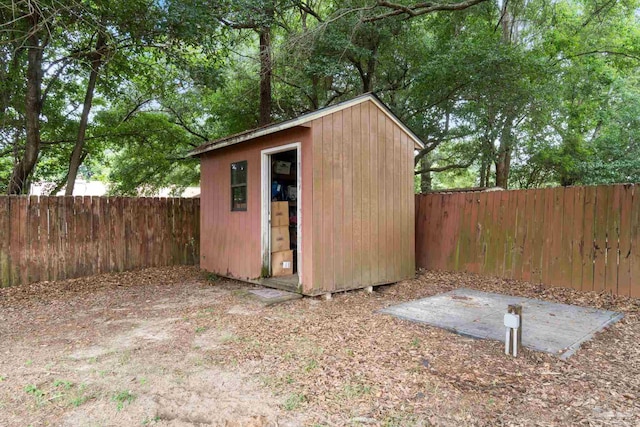 6555 Bellview Pines Pl, Pensacola, FL 32526 - view of shed with a fenced backyard