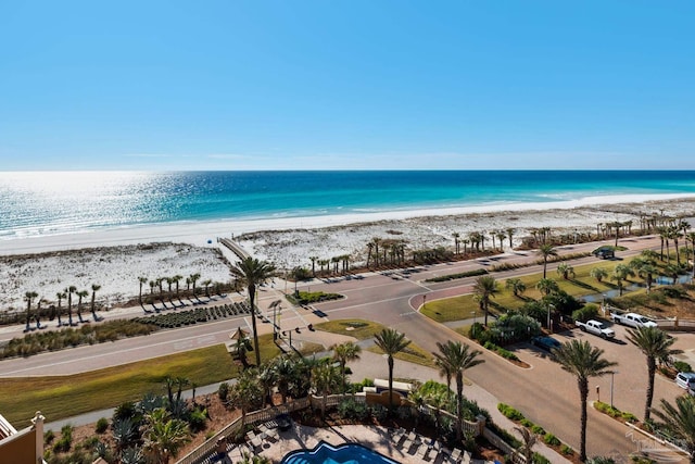 water view with a view of the beach