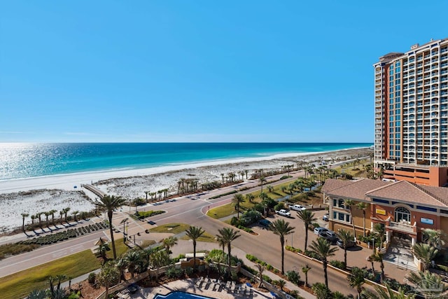 water view with a view of the beach