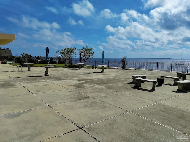 view of property's community featuring a water view