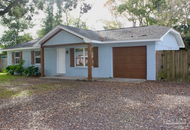 ranch-style house with a garage