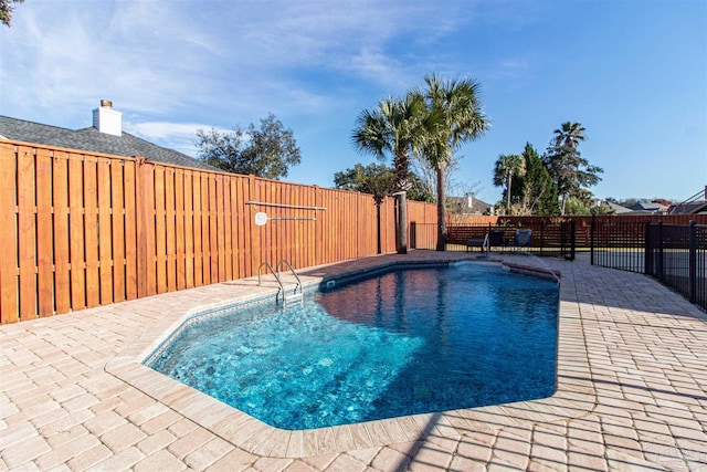 view of pool featuring a patio area