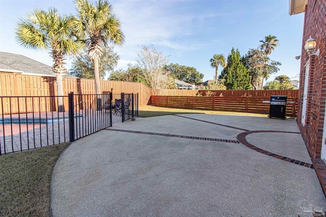 view of patio / terrace featuring a grill