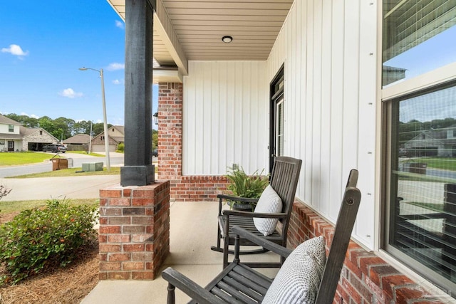 view of patio with covered porch