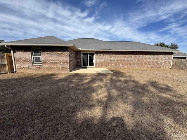 rear view of property with a patio