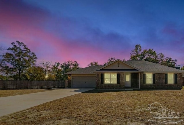 view of front of house featuring a garage