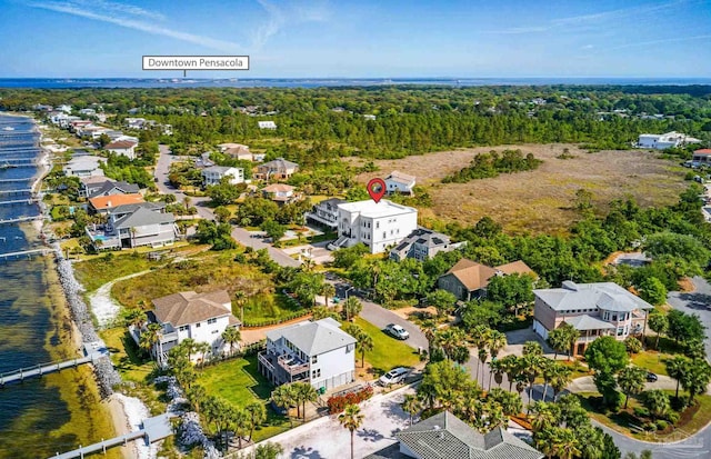 502 Deer Point Dr, Gulf Breeze, FL 32561 - aerial perspective of suburban area with a large body of water