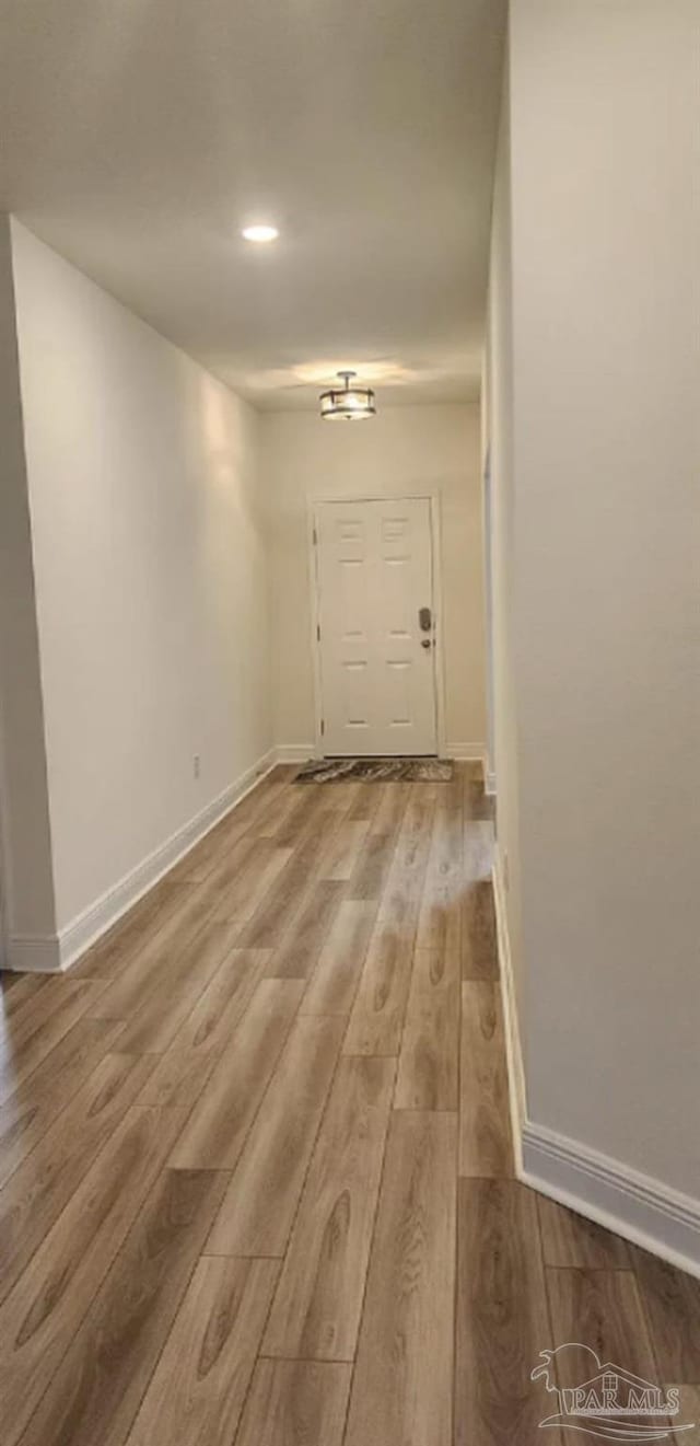 interior space featuring wood-type flooring