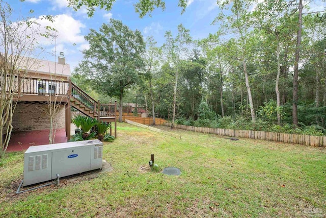 1011 Bucyrus Ln, Cantonment, FL 32533 - view of yard featuring a deck and stairs