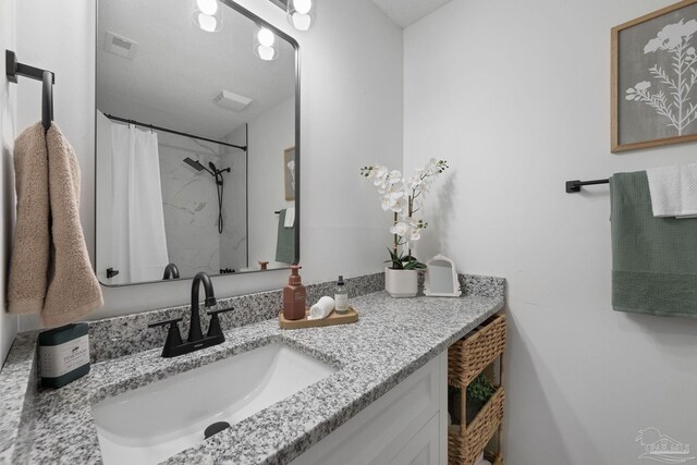 6216 Forest Pines Dr, Pensacola, FL 32526 - full bathroom featuring vanity and a shower with shower curtain