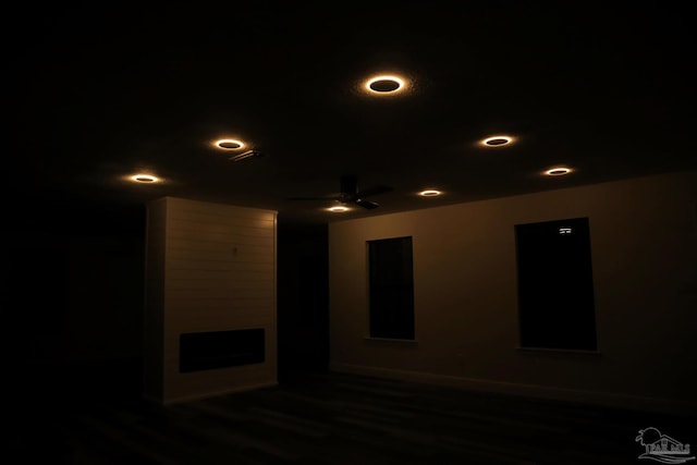 interior space with recessed lighting