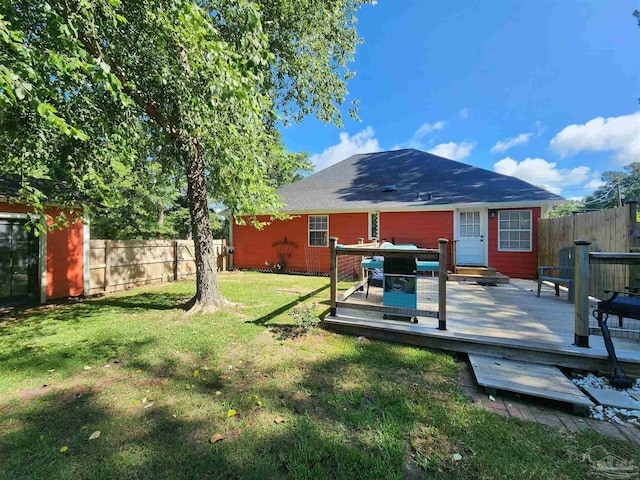 210 Mcrae St, Atmore, AL 36502 - view of yard featuring a wooden deck