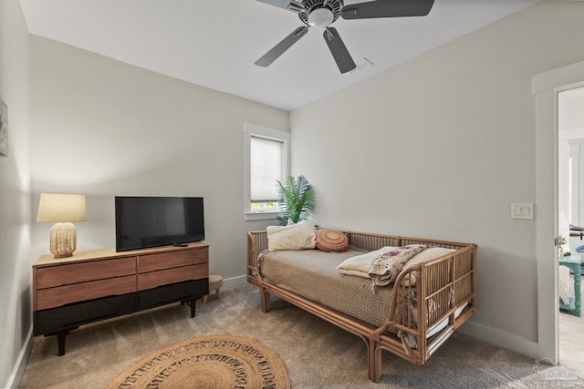 4979 Leeward Dr, Pensacola, FL 32507 - carpeted bedroom featuring baseboards and ceiling fan