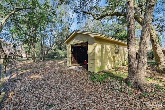 view of shed