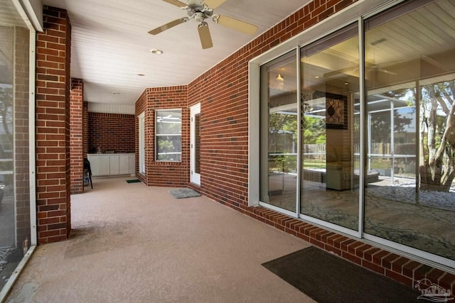 1126 Mary Kate Dr, Gulf Breeze, FL 32563 - unfurnished sunroom featuring ceiling fan