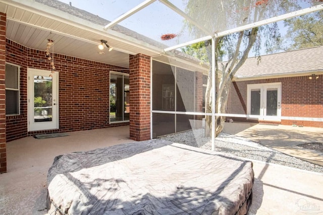 1126 Mary Kate Dr, Gulf Breeze, FL 32563 - exterior space featuring brick siding, french doors, and a patio