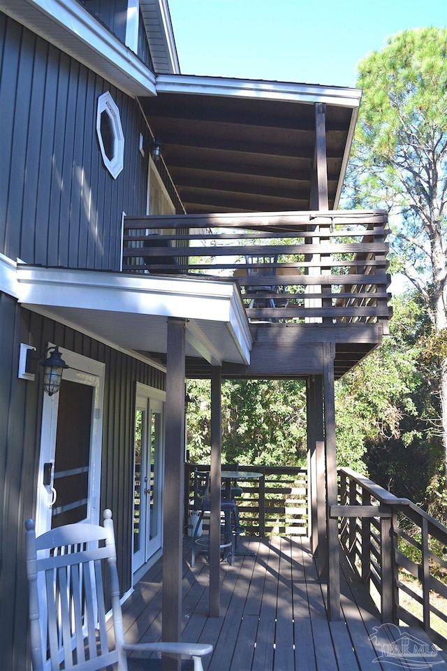 view of wooden terrace