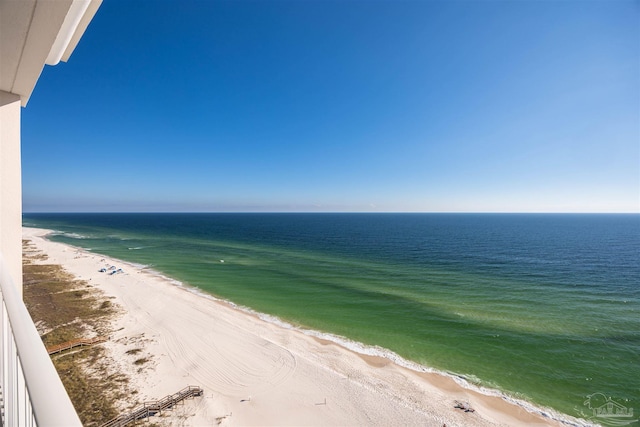 property view of water with a view of the beach