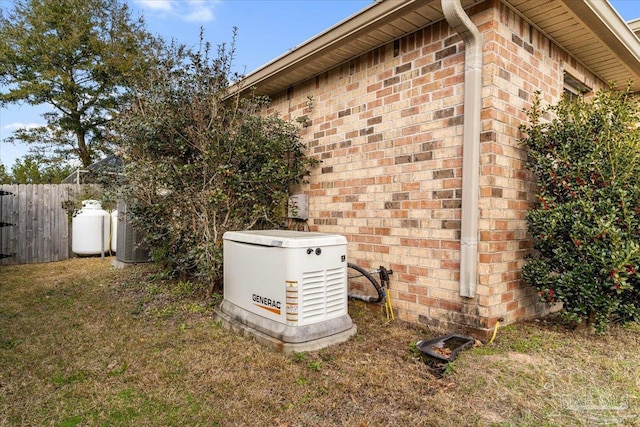 exterior details featuring a yard