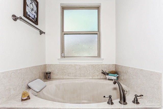 bathroom with a bath