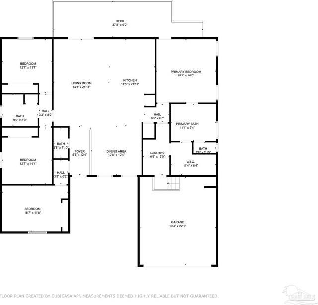 1192 Adrian Way, Milton, FL 32583 - home floor plan
