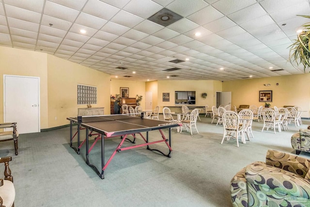 224 E Garden St Unit 236, Pensacola, FL 32502 - recreation room featuring a drop ceiling and carpet floors