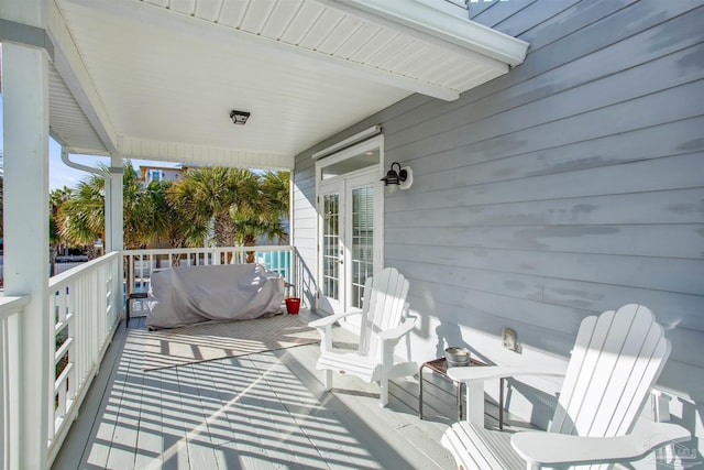 exterior space with french doors