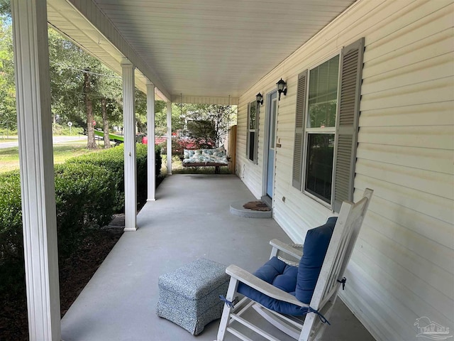 view of patio / terrace with a porch