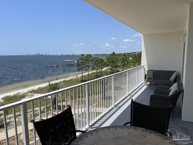 154 Ethel Wingate Dr Unit 210, Pensacola, FL 32507 - balcony with view of water and beach