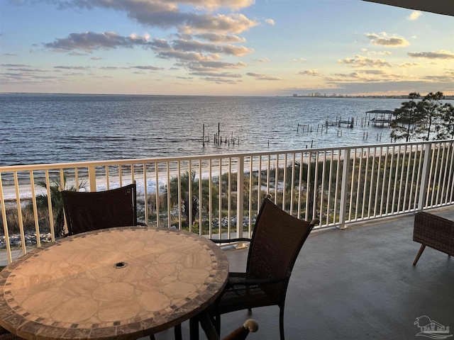 154 Ethel Wingate Dr Unit 210, Pensacola, FL 32507 - view of patio / terrace featuring a water view