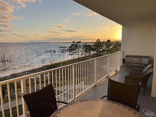 154 Ethel Wingate Dr Unit 210, Pensacola, FL 32507 - balcony at dusk with a water view