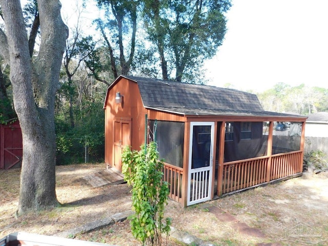 view of outdoor structure