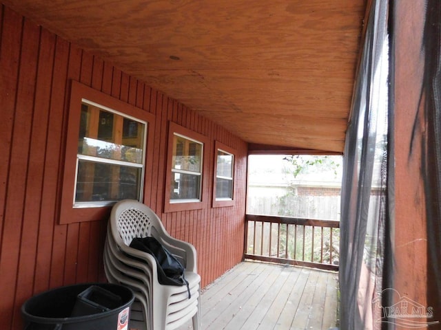 deck featuring a porch