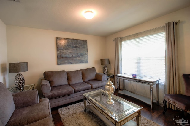 2191 Waltham St, Pensacola, FL 32505 - living room with dark wood-style floors