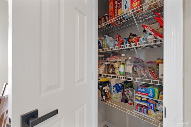 view of pantry