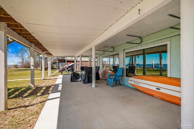 view of patio / terrace with stairs