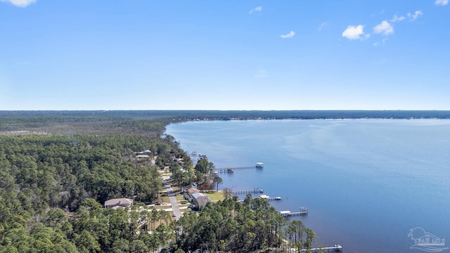 property view of water with a view of trees